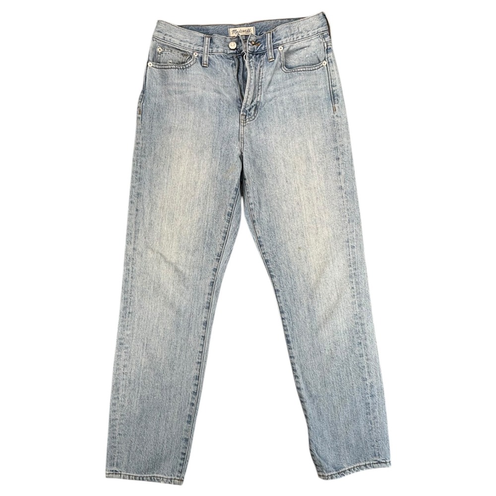 Madewell Perfect Summer Jeans Womens 27 High Rise Straight Light Wash 90s Denim
